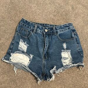 SHEIN distressed denim / jean shorts